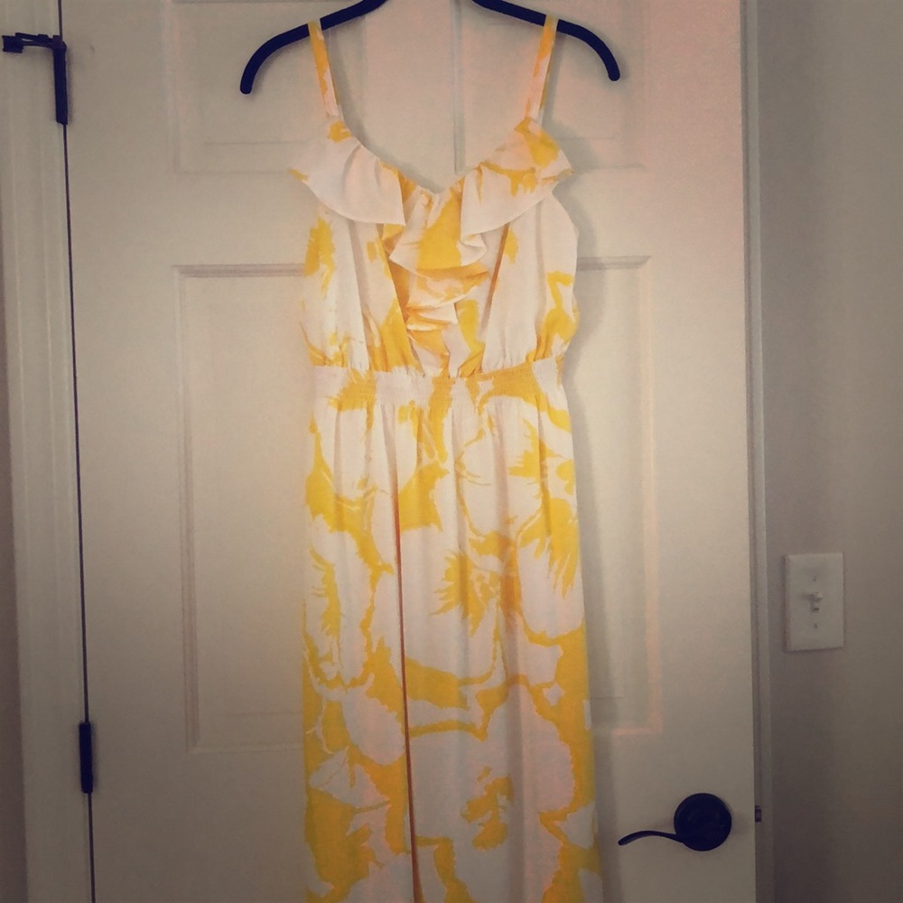 LOFT Floral Patterned Maxi Dress